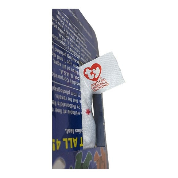 Ty Teenie Beanie Glory the Bear-McDonalds RARE, w/ Errors 1993-97 OakBrook - Picture 7 of 7